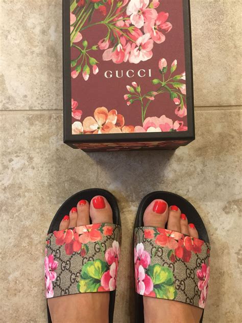 flower gucci slides|gucci floral slides outfit.